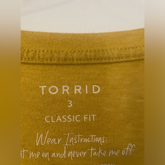 TORRID CLASSIC FIT V NECK TEE - Picture 4 of 5